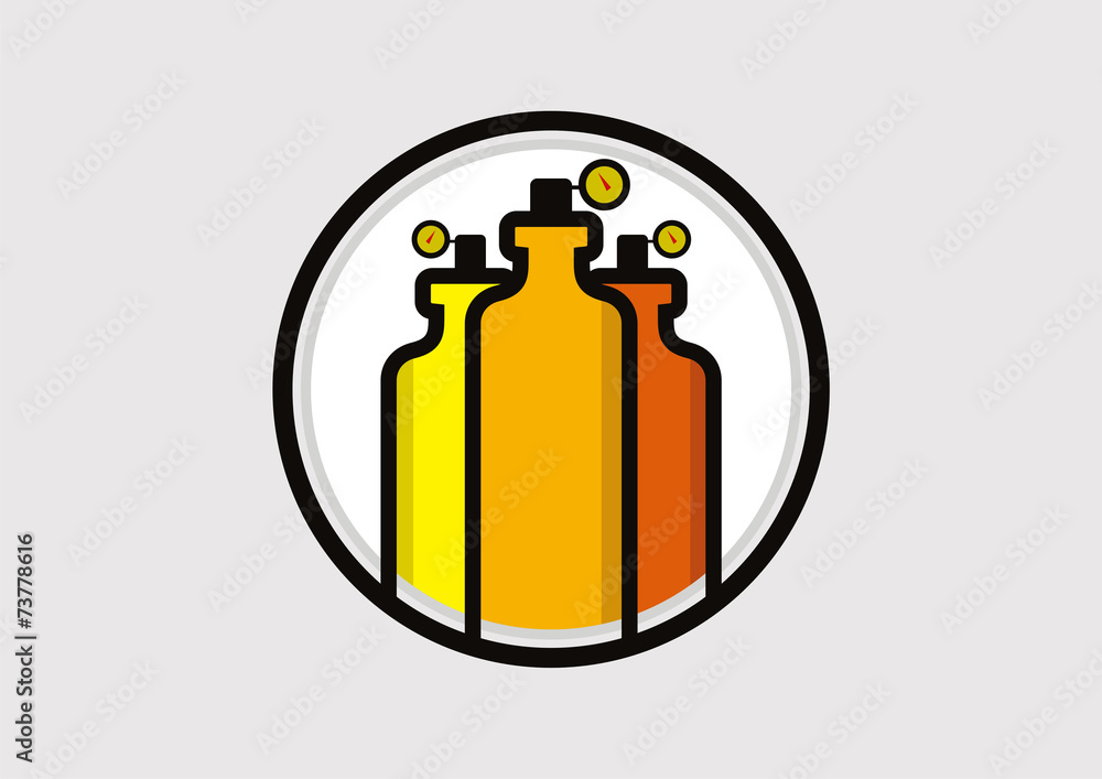 Oxygen Tank Illustration icon logo vector Oxygen Tank Illustration icon logo vector
