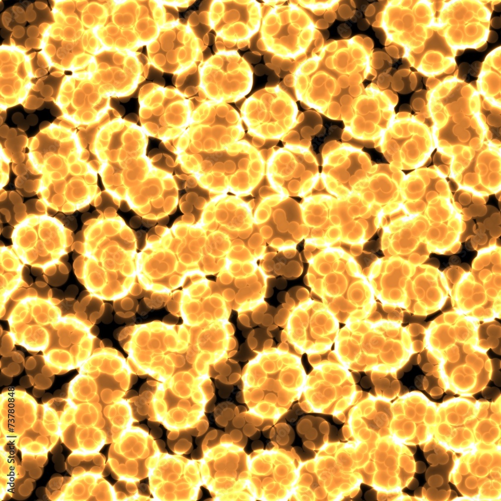 Abstract yellow brown cells seamless background