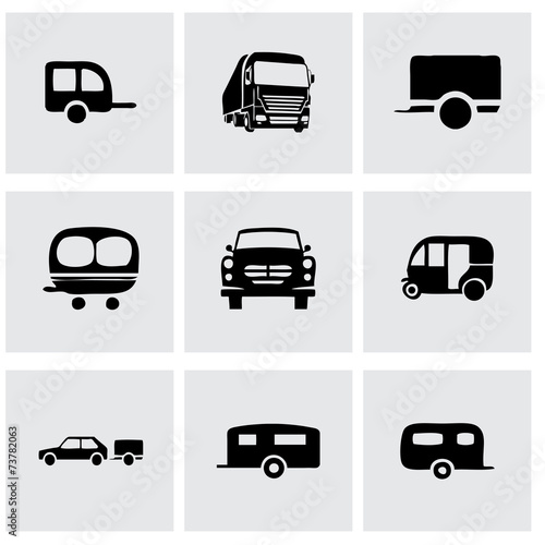 Vector trailer icon set