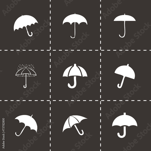 Vector umberlla icon set
