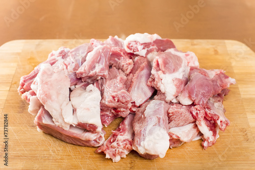 Fresh rib of a young goat