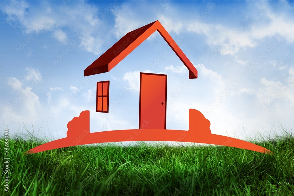 Composite image of orange house Composite image of orange house