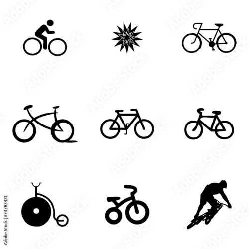 Vector bicycle icons set