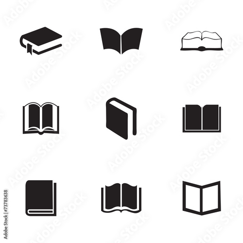 Vector schoolbook icons set
