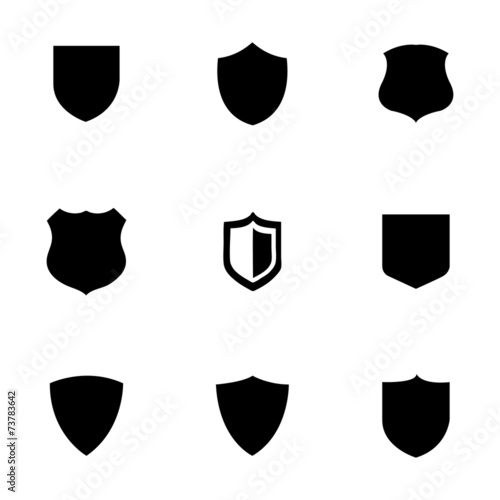 Vector shield icons set