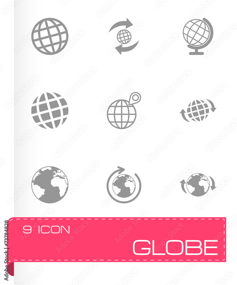 Vector glode icon set Vector glode icon set