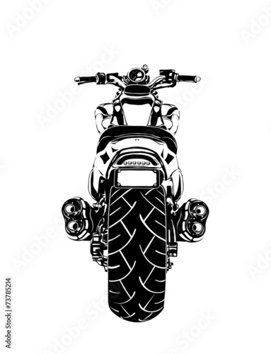 moto chopper  back