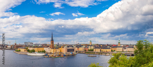 Photography Ppanorama of the Old Town (Gamla Stan) in Stockholm, Sweden