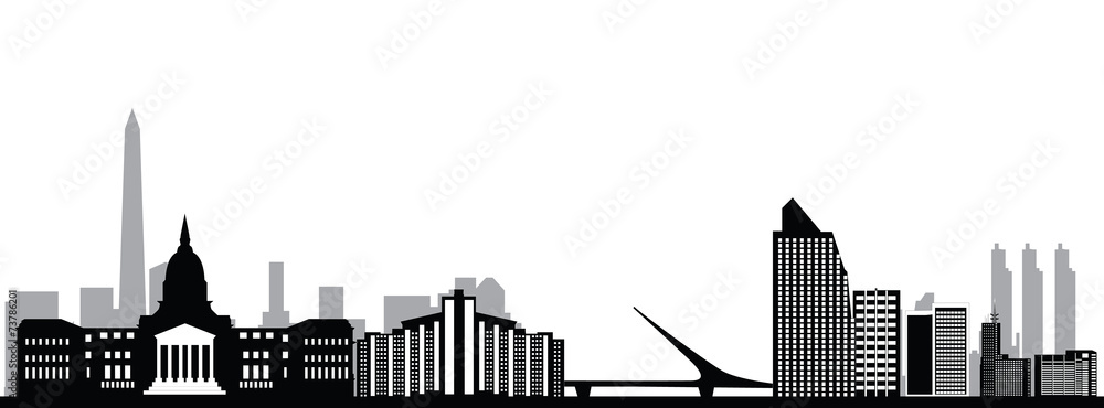 Naklejka premium buenos aires city skyline