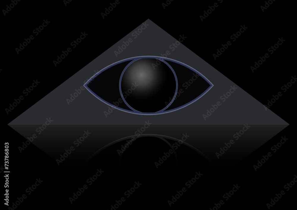 The masonic symbol of the eye in the triangle. God's Eye Stock Vector ...
