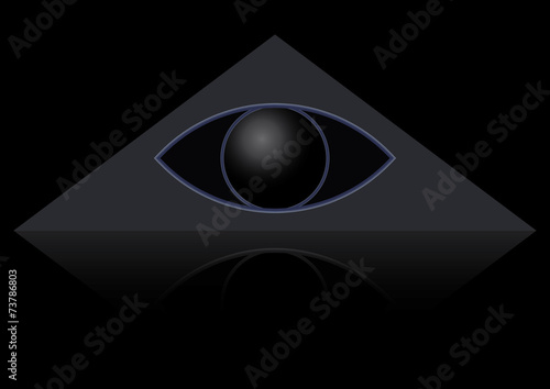 The masonic symbol of the eye in the triangle. God's Eye