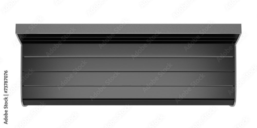 top view of black street bench isolated on white background top view of black street bench isolated on white background