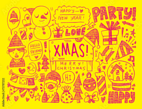 Doodle Christmas background