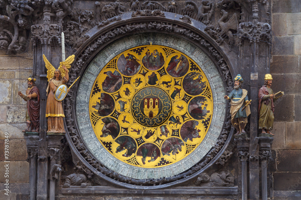 Astronimical clock of old town hall in Prague