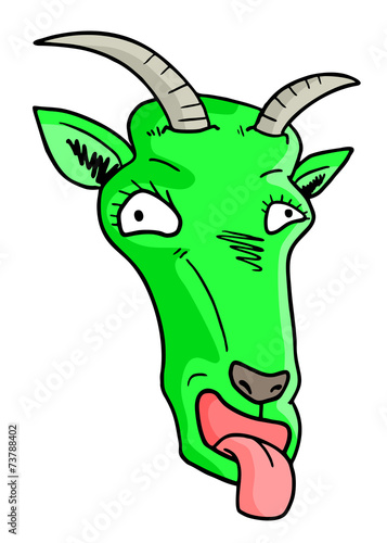 Green mask goat