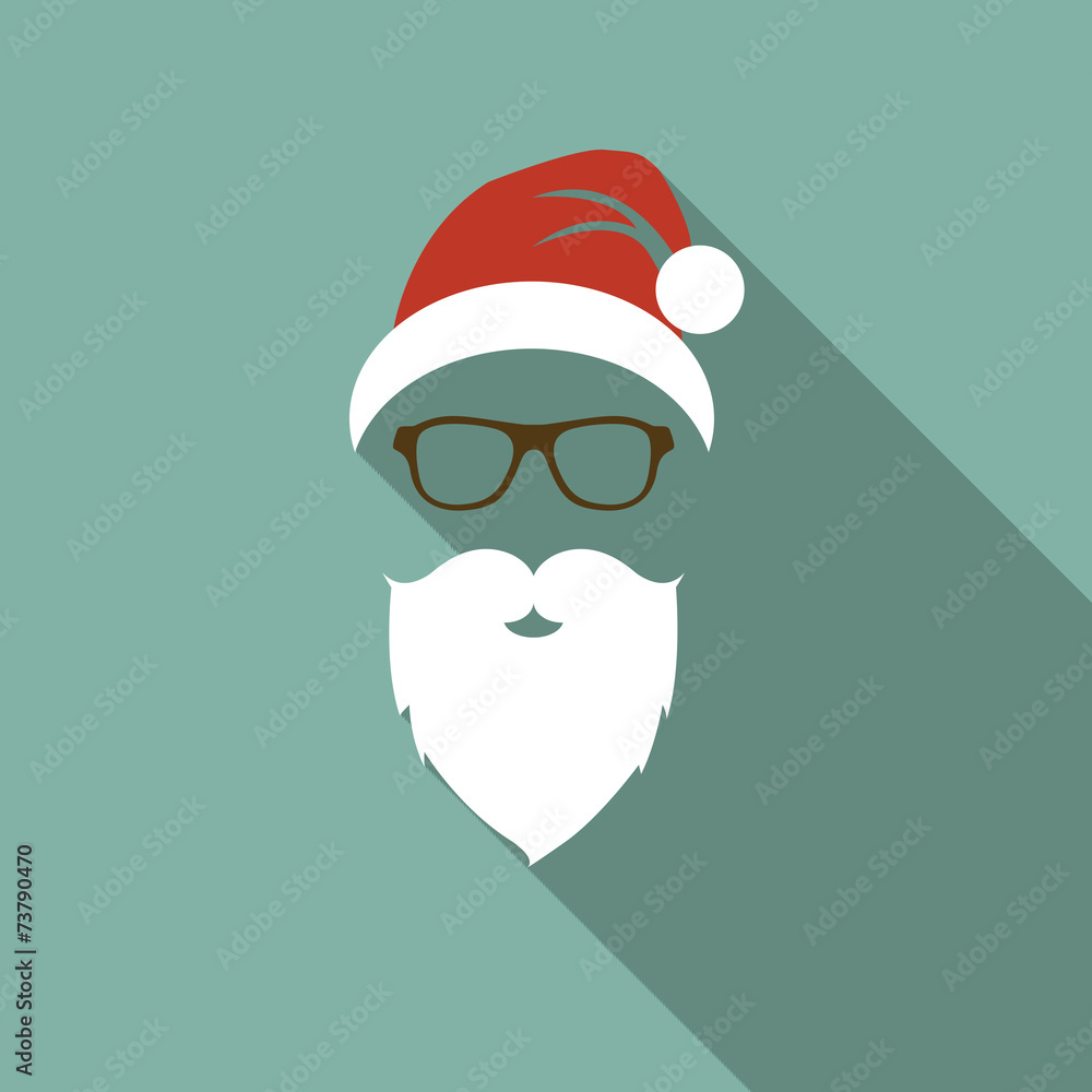vector hipster-santa silhouette vector hipster-santa silhouette