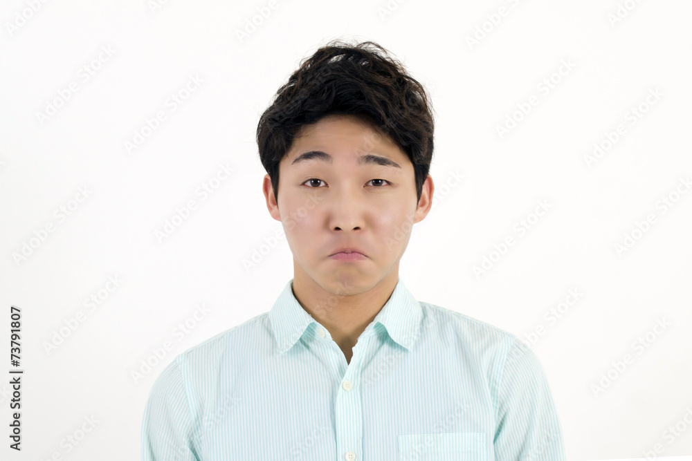 Angry asian male student Angry asian male student