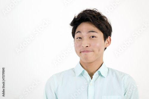 Asian handsome male student