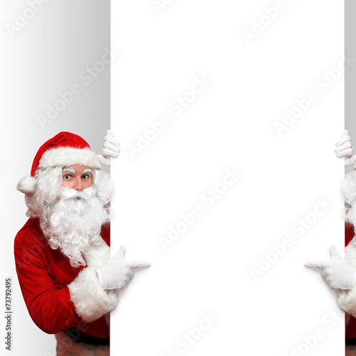 Weihnachtsmann mit Tafel © Thaut Images