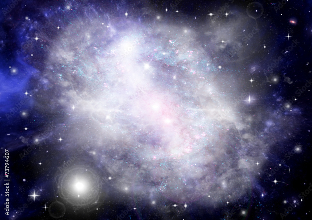 Naklejka premium Gwiazdy planety i galaktyki w wolnej przestrzeni