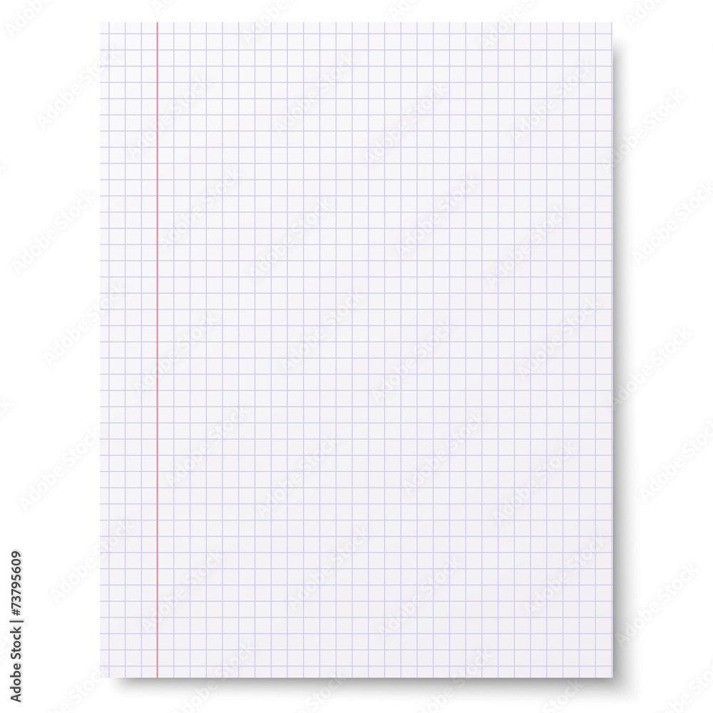 Notebook squared paper background isolated Notebook squared paper background isolated