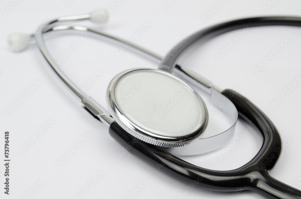 Black and silver stethoscope