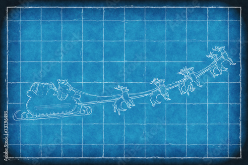 Blueprint Santa Claus sleight photo