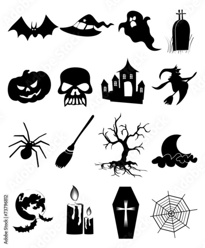 Halloween icons set