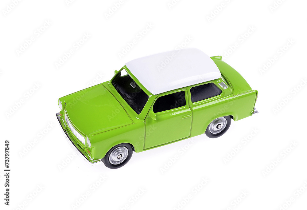 green ancient toy car isolated on white background green ancient toy car isolated on white background