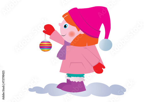 dziewczynka z bombką