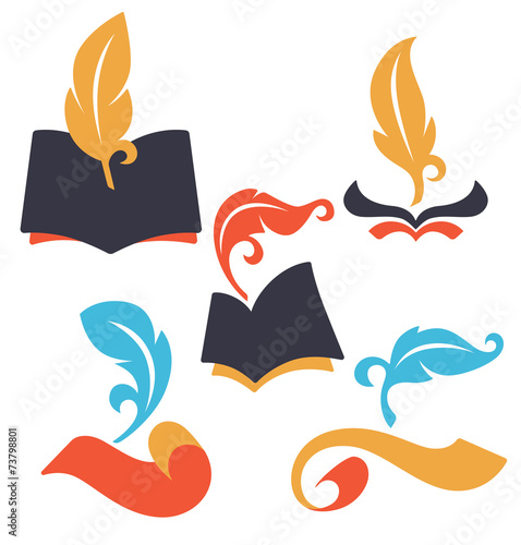 old books, parchment, reading and writing symbols