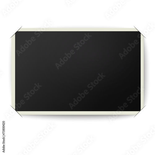 Photo frame with straight edges in photo album