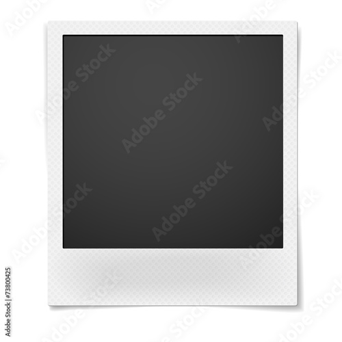 Polaroid photo frame isolated on white background photo