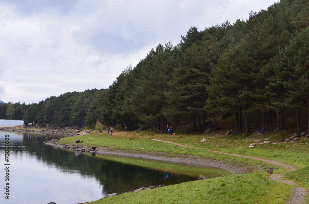 Fototapeta premium paseo por el lago