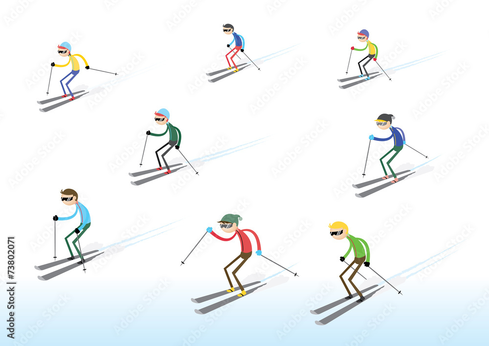 Downhill skiing