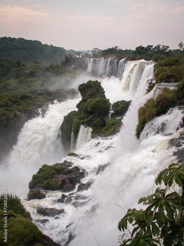 Fototapeta premium Iguazu Falls Row Of Falls