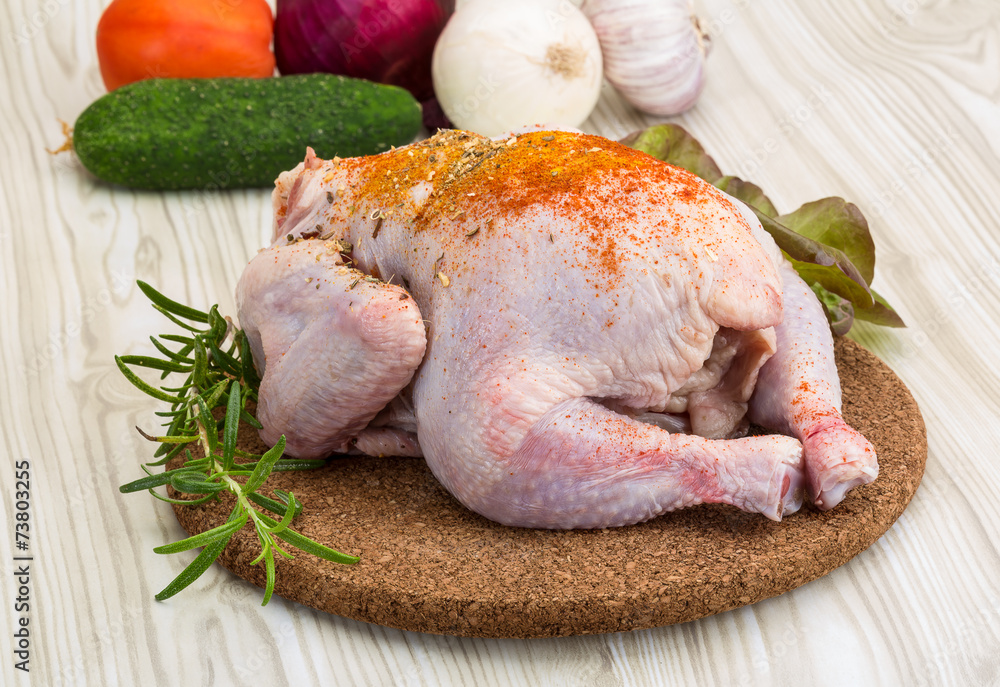 Raw chicken