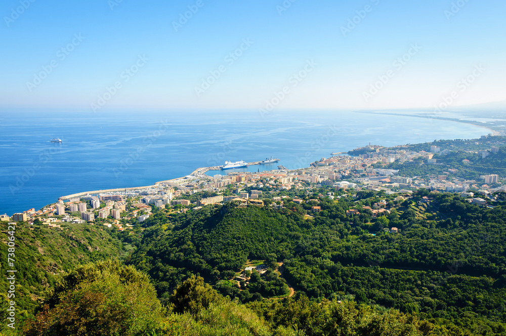 Vue de Bastia (Corse)