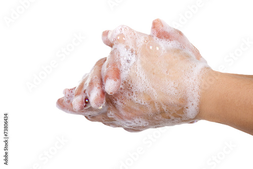Quadro su tela Washing hands