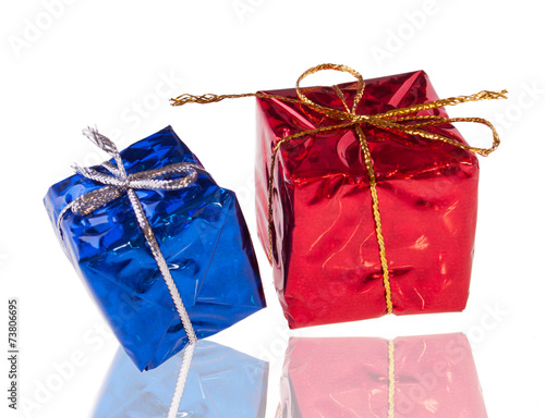 Red and Blue Present Boxes