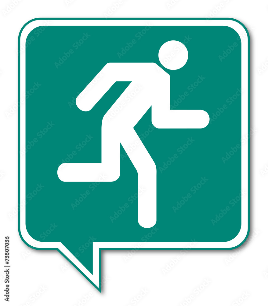 Logo sortie de secours. Logo sortie de secours.