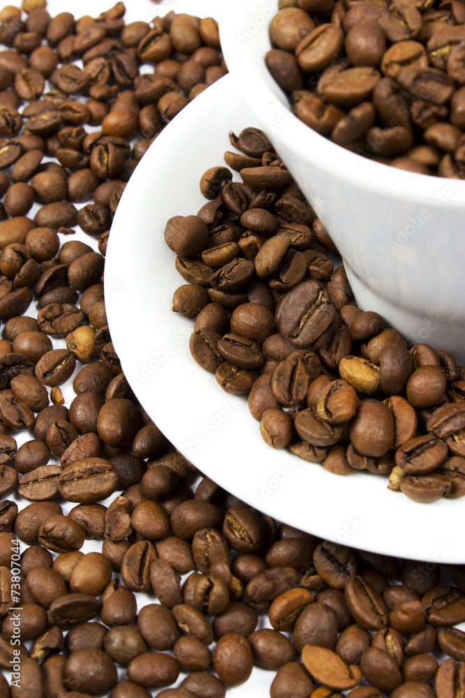 Coffee Beans Isolated On White Coffee Beans Isolated On White