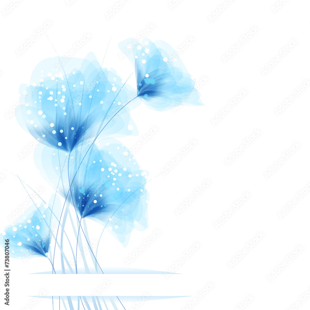 Fototapeta premium Vector background with flowers