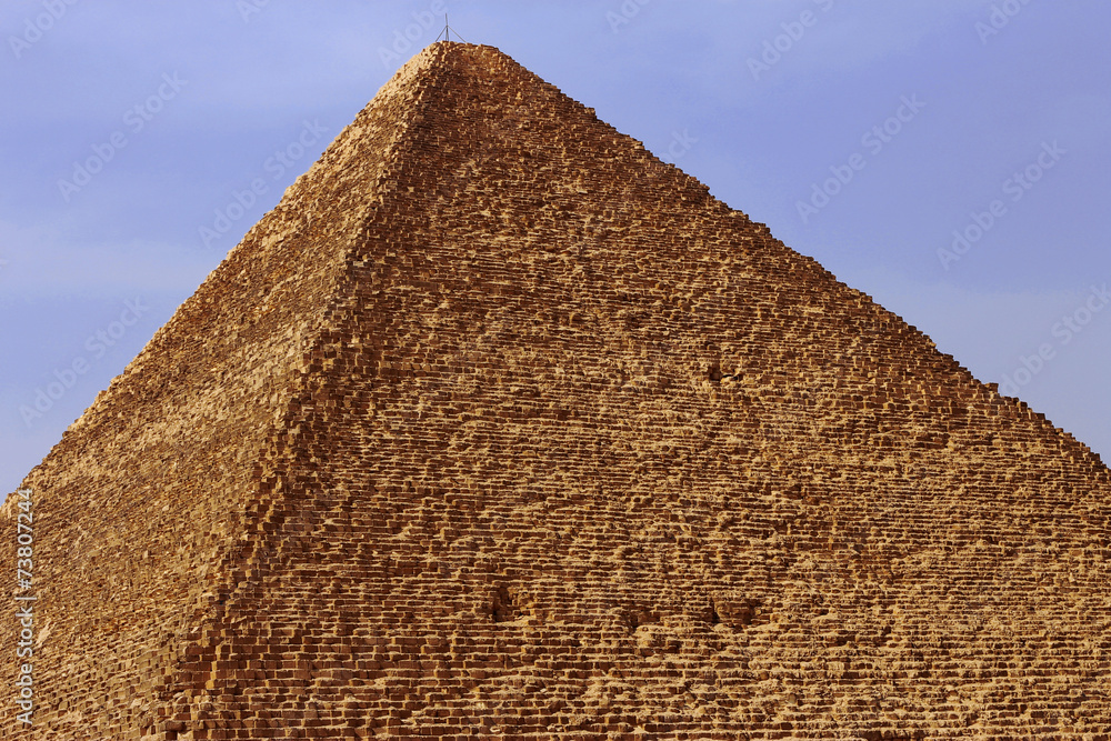 Pyramids in desert of Egypt in Giza Pyramids in desert of Egypt in Giza