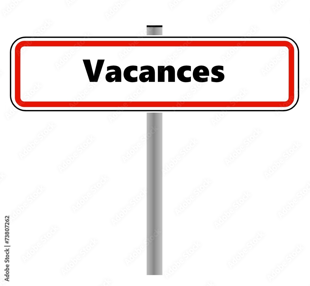 Vacances dans un panneau de ville Vacances dans un panneau de ville