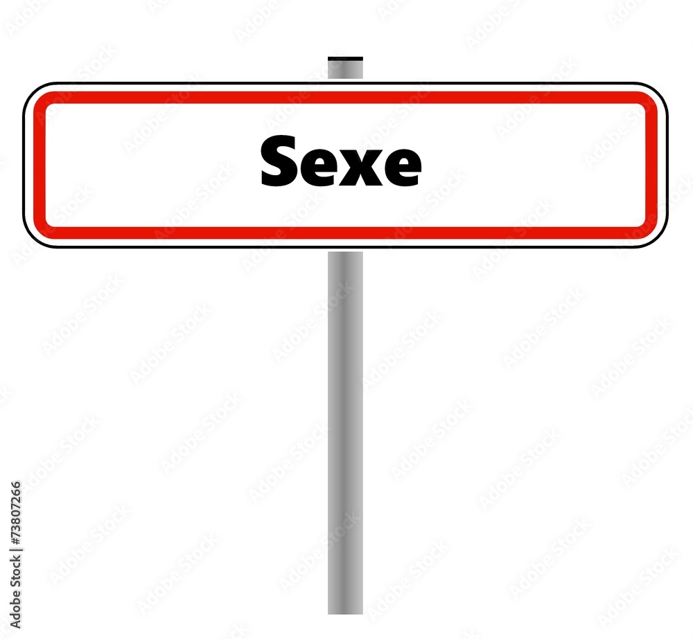 Sexe dans un panneau de ville