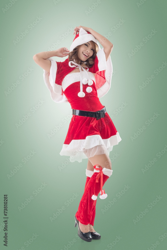 Attractive Christmas lady Attractive Christmas lady