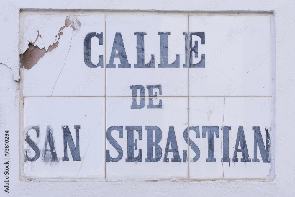 Naklejka premium Calle de San Sebastian