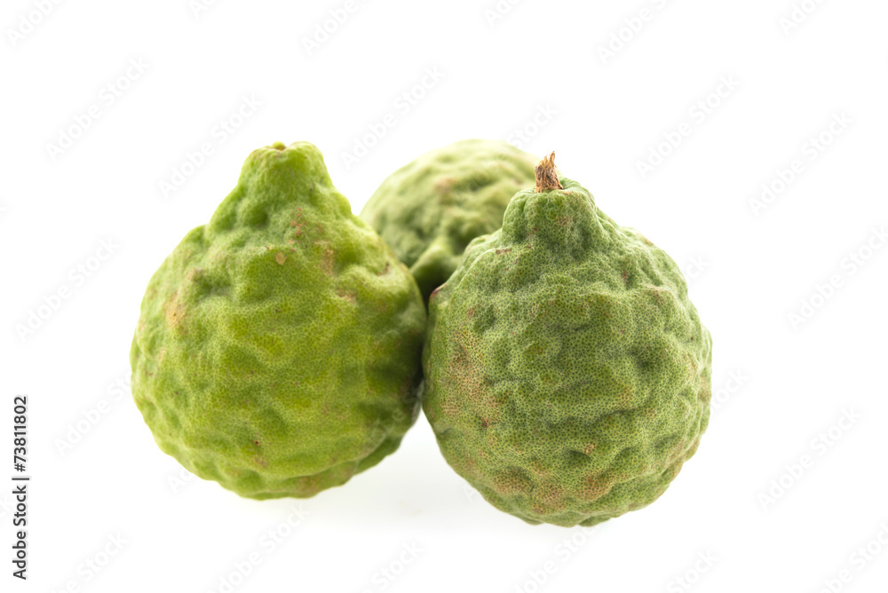 kaffir lime isolated on white background kaffir lime isolated on white background