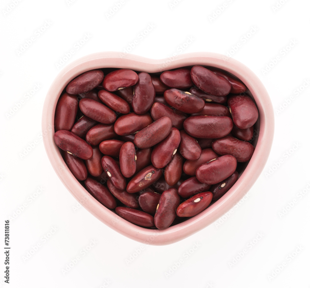 Red beans kidney isolated on white background Red beans kidney isolated on white background